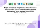 Rapat Koordinasi Penyusunan Buku Pedoman Pengukuran Capaian Pembelajaran Lulusan Universitas Islam Malang Tahun 2026 Rapat Koordinasi Penyusunan Buku Pedoman Pengukuran Capaian Pembelajaran Lulusan Universitas Islam Malang Tahun 2026