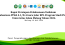 Rapat Persiapan Pelaksanaan Yudisium Mahasiswa PPKA S-1/D-4 Guru Jalur RPL Program Studi PIAUD