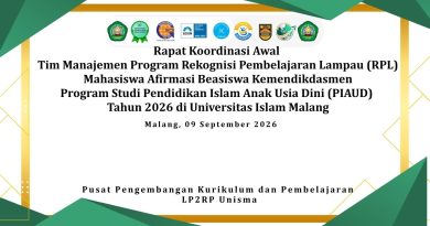 Rapat Koordinasi Awal Tim Manajemen Program Rekognisi Pembelajaran Lampau (RPL) Mahasiswa Afirmasi Beasiswa Kemendikdasmen Program Studi Pendidikan Islam Anak Usia Dini (PIAUD) Tahun 2026 di Universitas Islam Malang Rapat Koordinasi Awal Tim Manajemen Program Rekognisi Pembelajaran Lampau (RPL) Mahasiswa Afirmasi Beasiswa Kemendikdasmen Program Studi Pendidikan Islam Anak Usia Dini (PIAUD) Tahun 2026 di Universitas Islam Malang